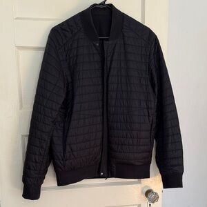 lululemon athletica Black Reversible Quilted Bomber Jacket